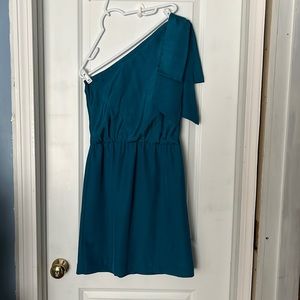 Teal One Shoulder Banana Republic Dress